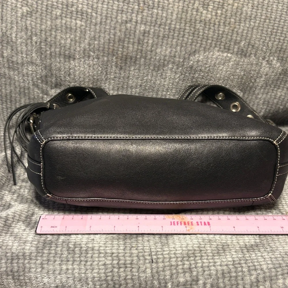 Coach Black Leather Shoulder Bag